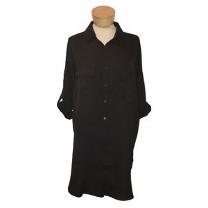 Lulus Vacation Days Black Button Down Shirt Dress